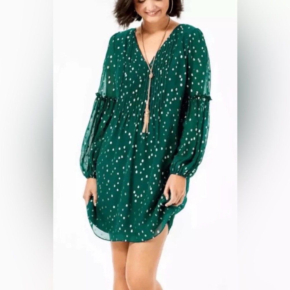 Lilly Pulitzer Matilda Silk Dark Green Dress